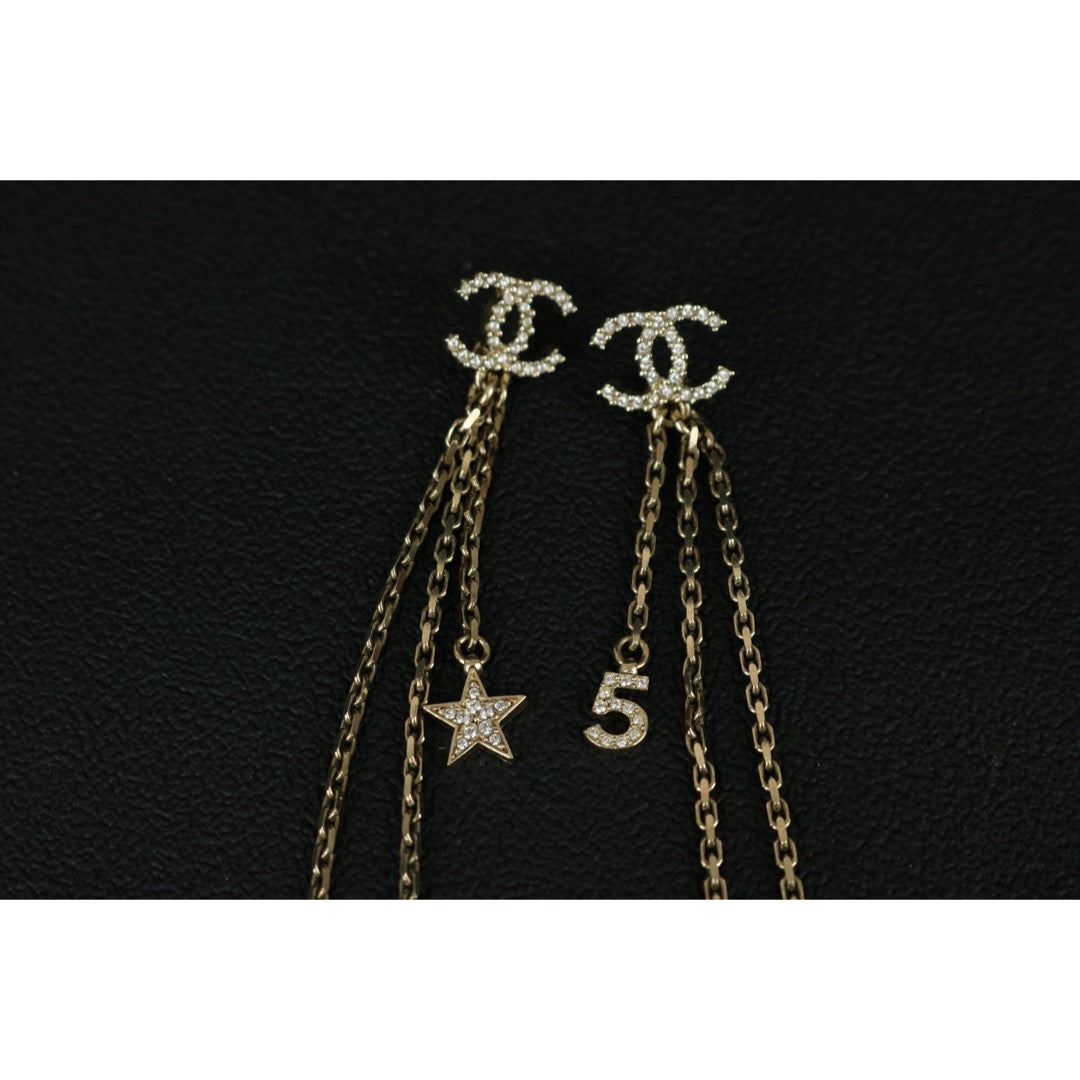 Excellent（Rank SA）｜ CHANEL Coco Mark Rhinestone star Pearl Earrings ｜X25041302