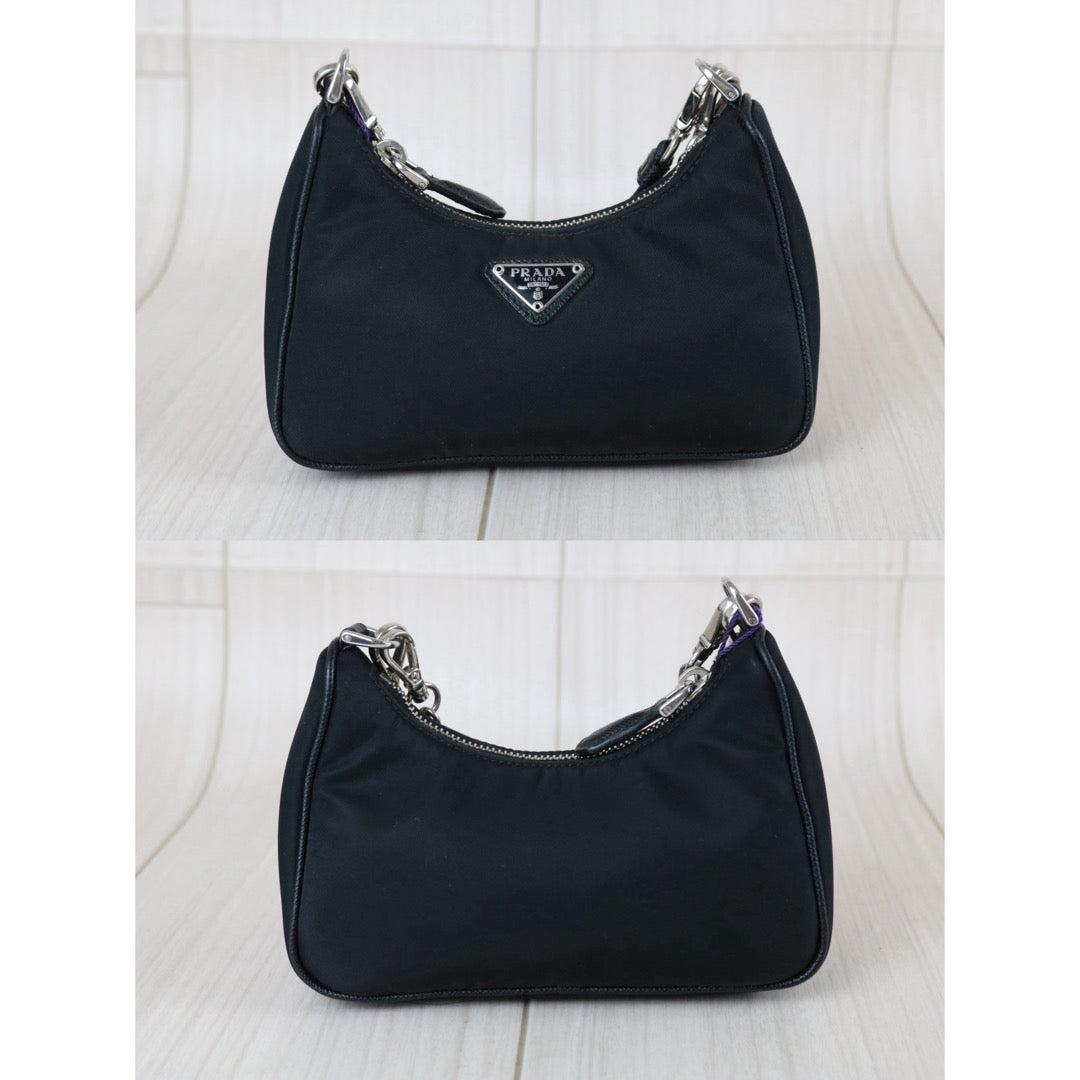 Include Entrupy Certificate of Authenticity｜Very Good ( Rank A)｜ PRADA Re-Edition 2005 Re-Nylon Mini Hobo ｜S26072904