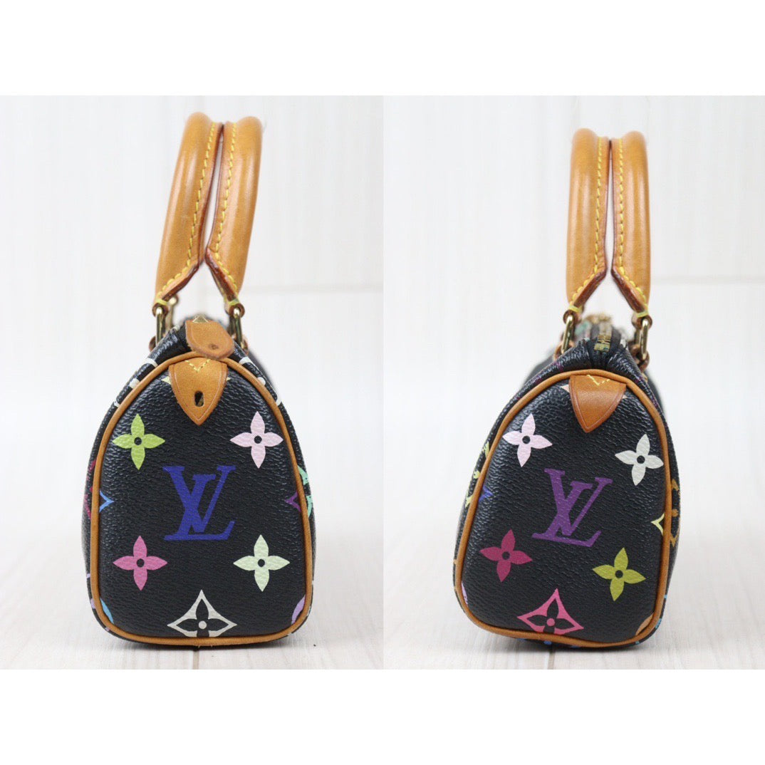 Good ( Rank AB) ｜ LV Monogram Multicolor Mini Speedy Handbag With Shoulder Strap ｜24070807