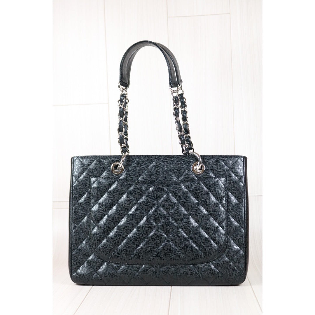 Rank A ｜ CHANEL Matrasse GST Chain Tote Bag Caviar Skin Black  Made In 2014 Year｜S24042501