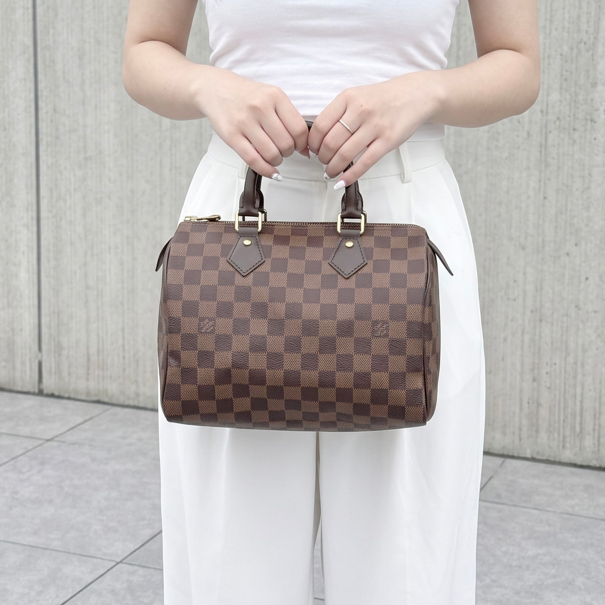 Include Entrupy Certificate of Authenticity｜Good ( Rank AB)｜ Louis Vuitton Damier Speedy 25 Hand Bag ｜X26092108