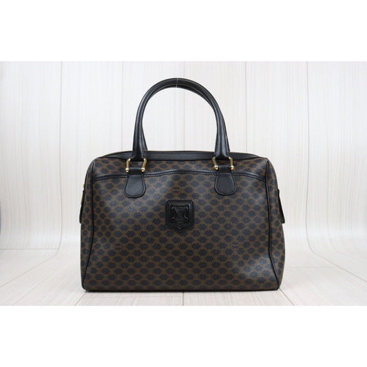 Rank AB ｜ CELINE Macadam Black Poston 30 Bag Hand Bag ｜V24030751