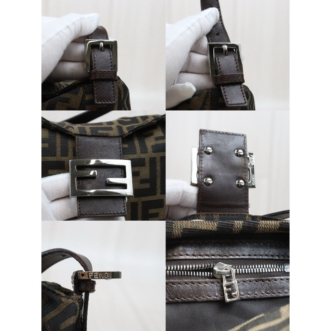 Good ( Rank AB)｜ FENDI Zucca Mamma Shoulder Bag Silver Hardware｜25112506