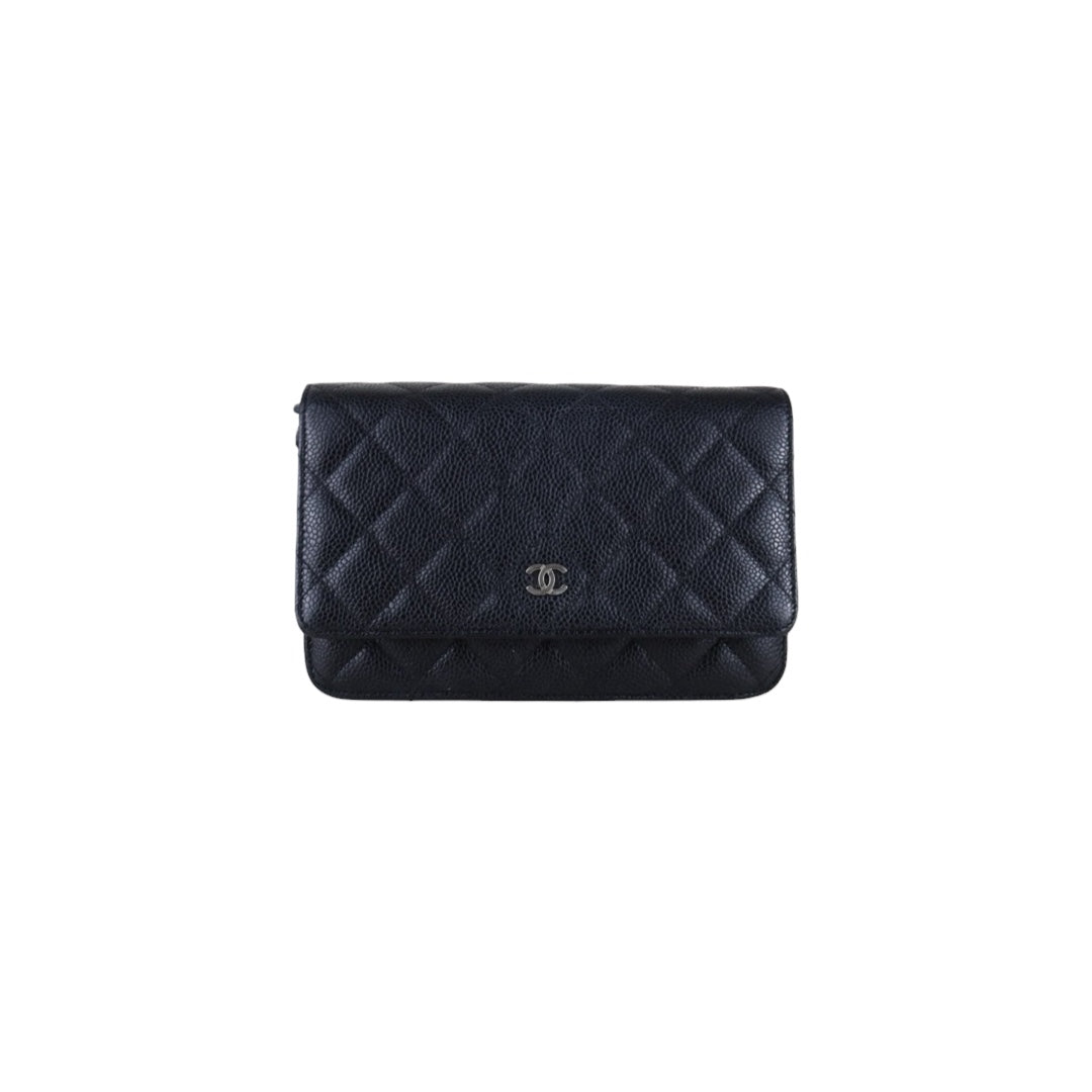 Very Good ( Rank A) ｜ CHANEL Matrasse Chain Caviar Skin WOC19 Shoulder Bag Black Made In 2020Year ｜S26013001