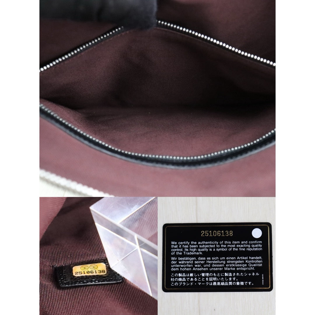 Very Good ( Rank A)｜ CHANEL Caviar Skin  Klassische Pochette Mit Reissverschluss  Black Made In 2018Year｜S25062315