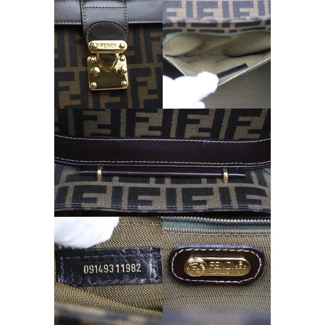 Very Good ( Rank A)｜ FENDI Zucca Vanity 2way Handbag Shoulder Bag｜25121102