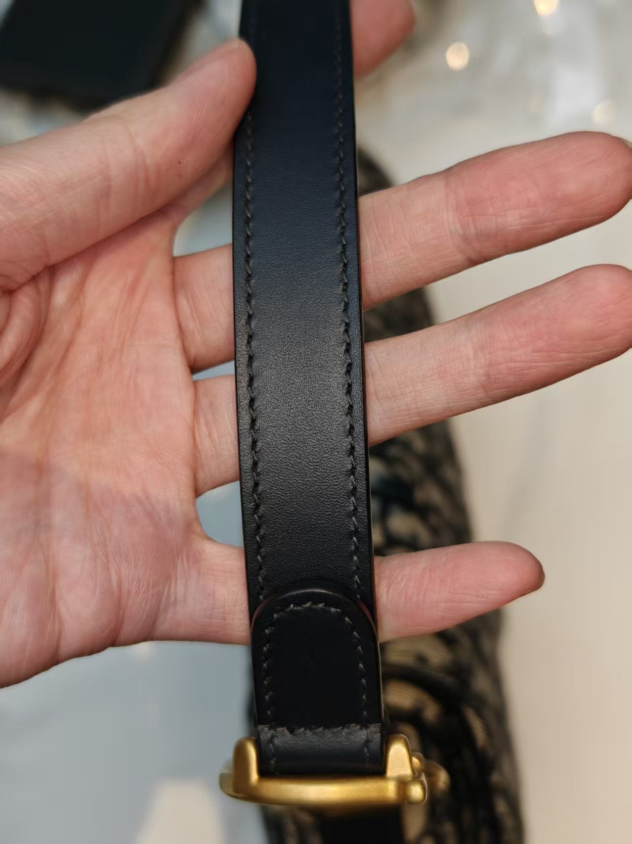 Very Good ( Rank A)｜Dior Trotter Saddle Shoulder Bag Medium with strap and Entrupy Certificate of Authenticity