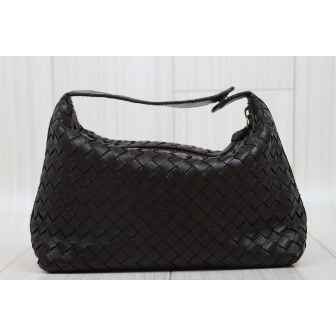 Good ( Rank AB)｜ Bottega Veneta Lamb Skin  Braid HandBag Brown｜25052910