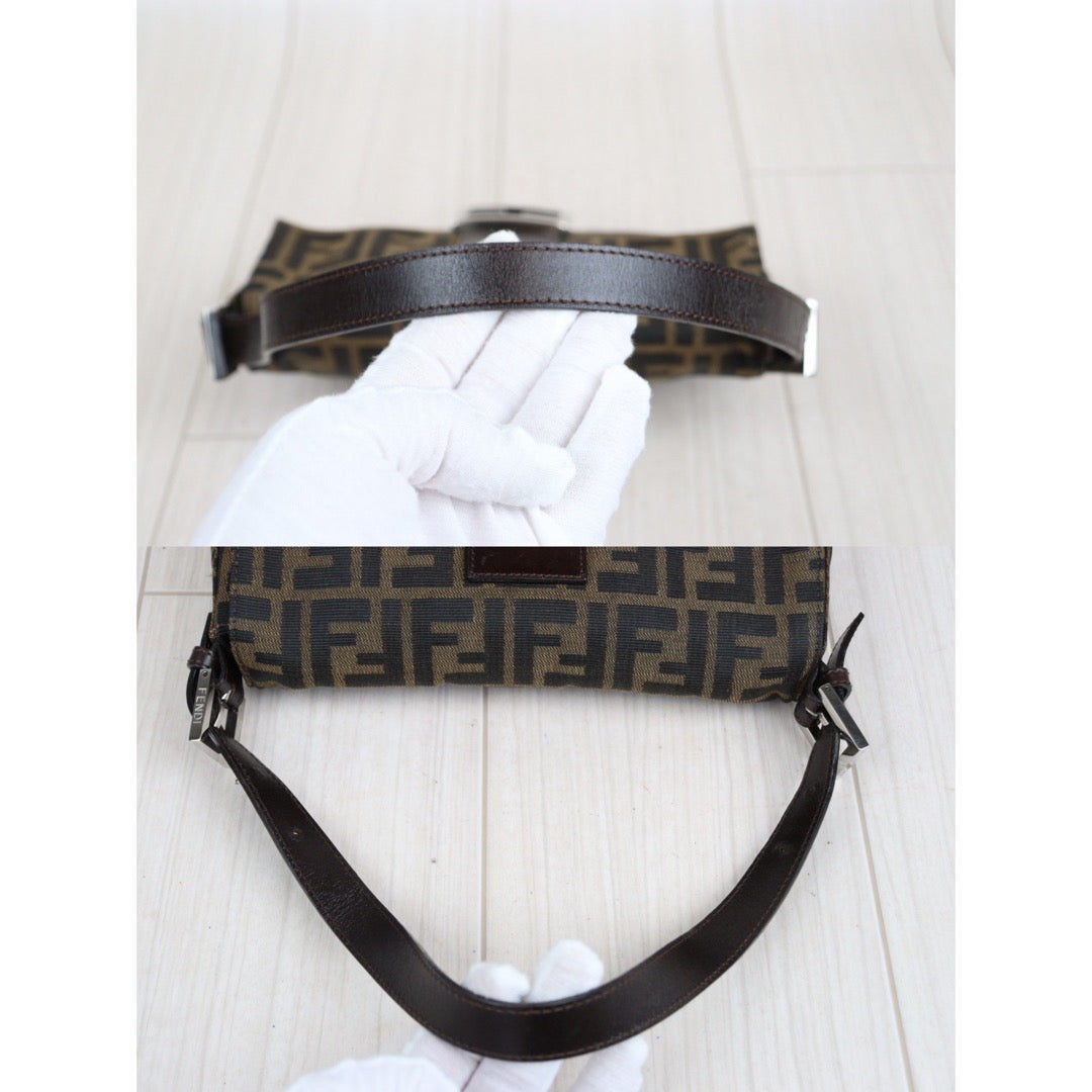 Rank A ｜ FENDI Zucca Mamma Baguette Shoulder Bag ｜23113004