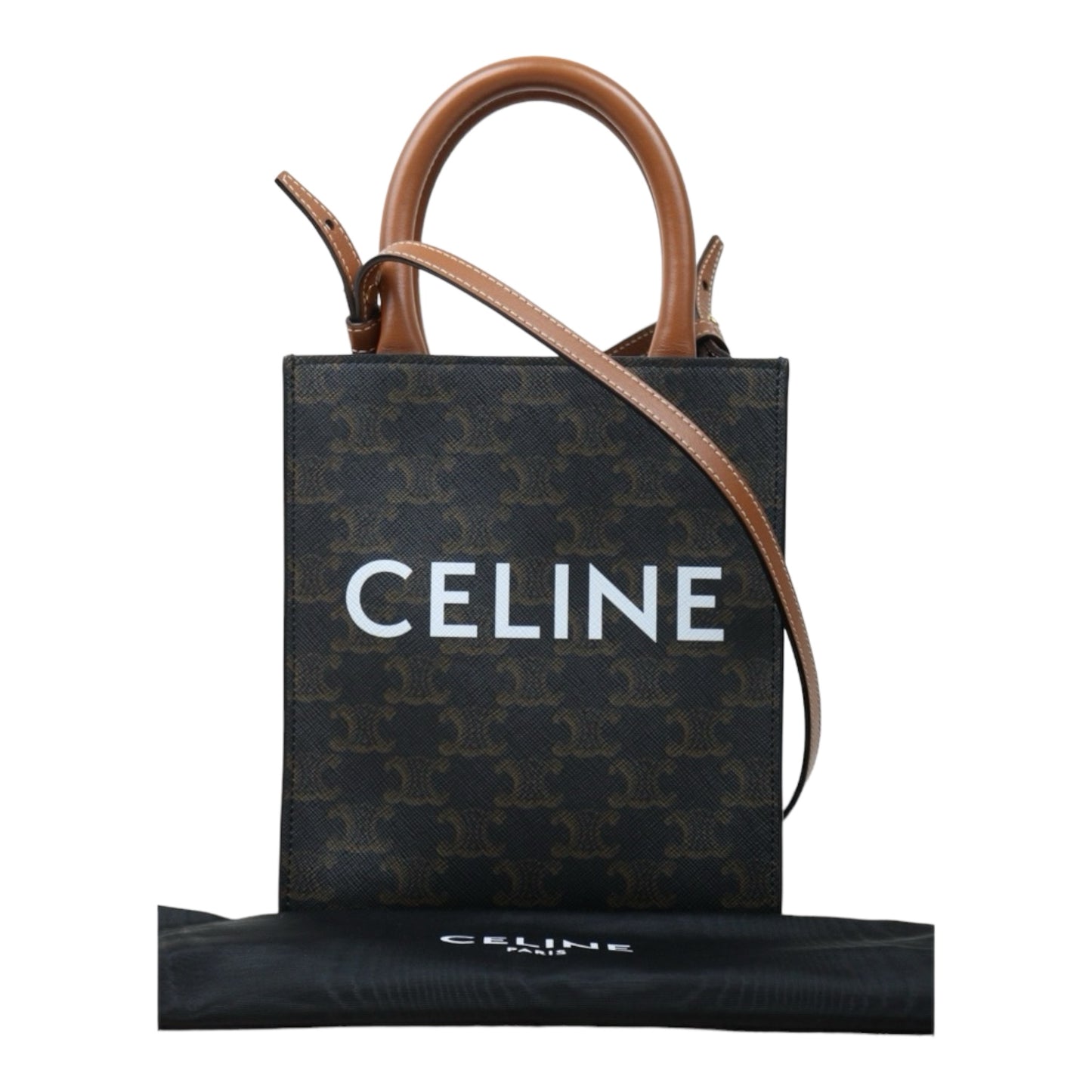 Rank A ｜ CELINE Macadam Sac Pra MINI Tote Bag Shoulder Bag ｜S24051803