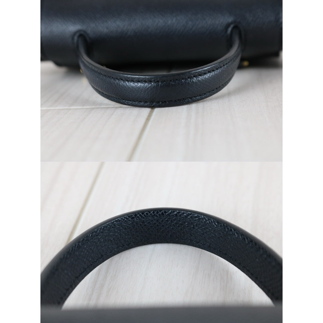 Very Good ( Rank A)｜CELINE Calf Leather Belt Pico Handbag Shoulder Bag Black｜S25070709