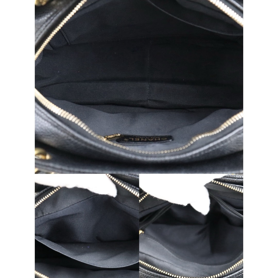 Good ( Rank AB)｜ CHANEL Caviar Skin Matrasse Chain PPT Tote Bag Black  Made In 2009 -2010 Year｜S25121503