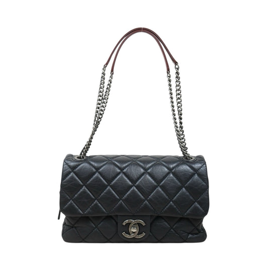 Very Good ( Rank A)｜ CHANEL Matrasse Chain Calf Leather Jumbo Black  Made In 2013-2014 Year｜Y25072801