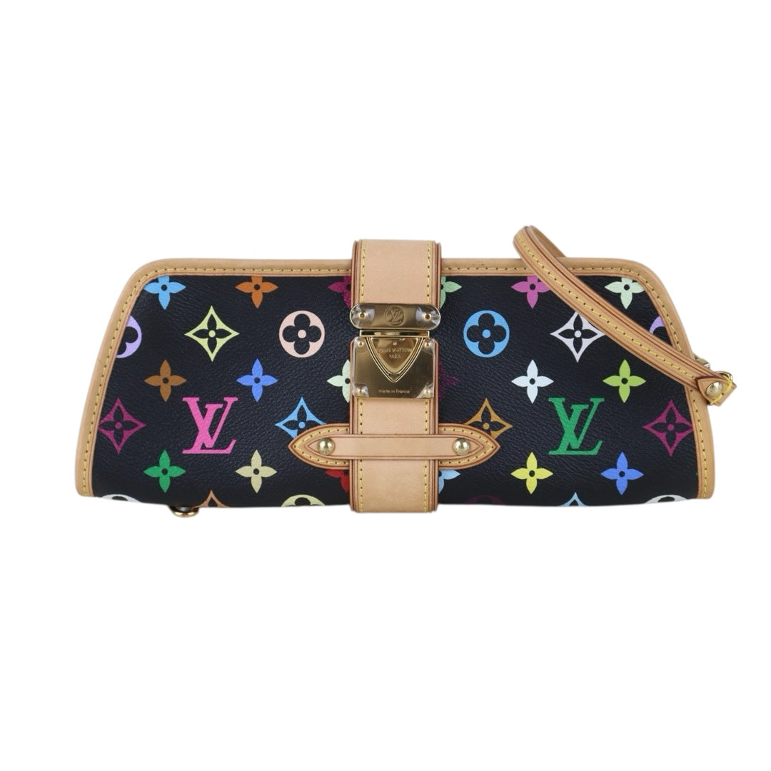 Include Entrupy Certificate of Authenticity｜Very Good ( Rank A)｜  Louis Vuitton Monogram  Multicolor Shirley Clutch Hand Bag｜S26072520