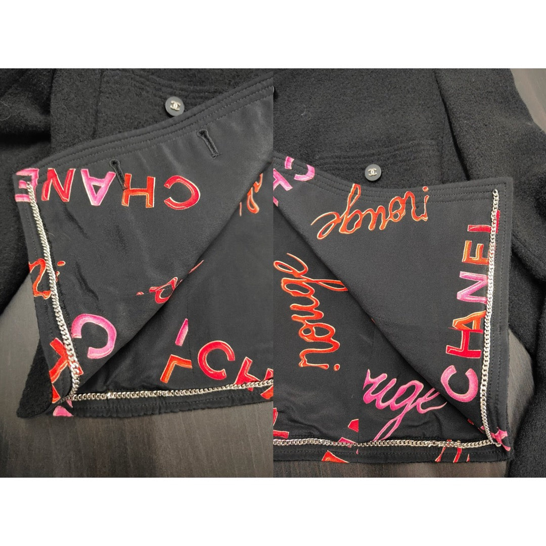 Very Good ( Rank A) ｜ CHANEL Wool  Black Boutique Coat｜W25102109
