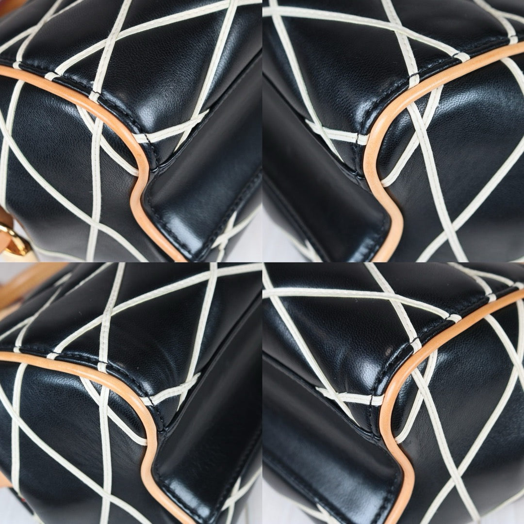 Rank A｜ LV Doc PM Black Leather Top Handle Crossbody Shoulder Bag  ｜S24080503