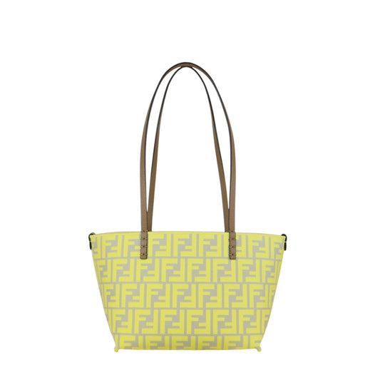 Excellent（Rank SA） ｜ FENDI Roll Canvas Pequin Yellow Tote  Bag ｜X24121825