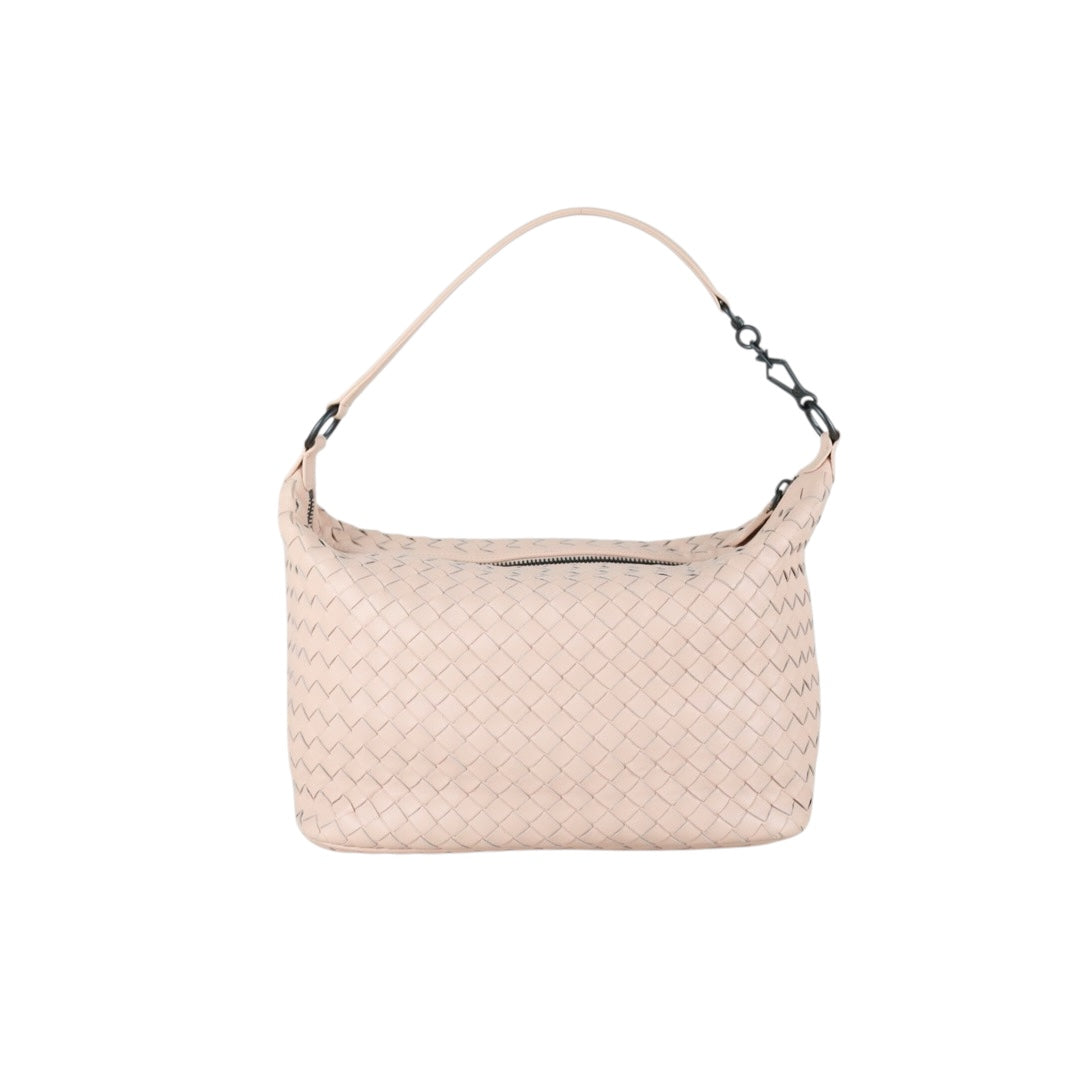 Excellent（Rank SA）｜ Bottega Veneta Lamb Skin  Braid HandBag Cinnamon Pink｜S26011705