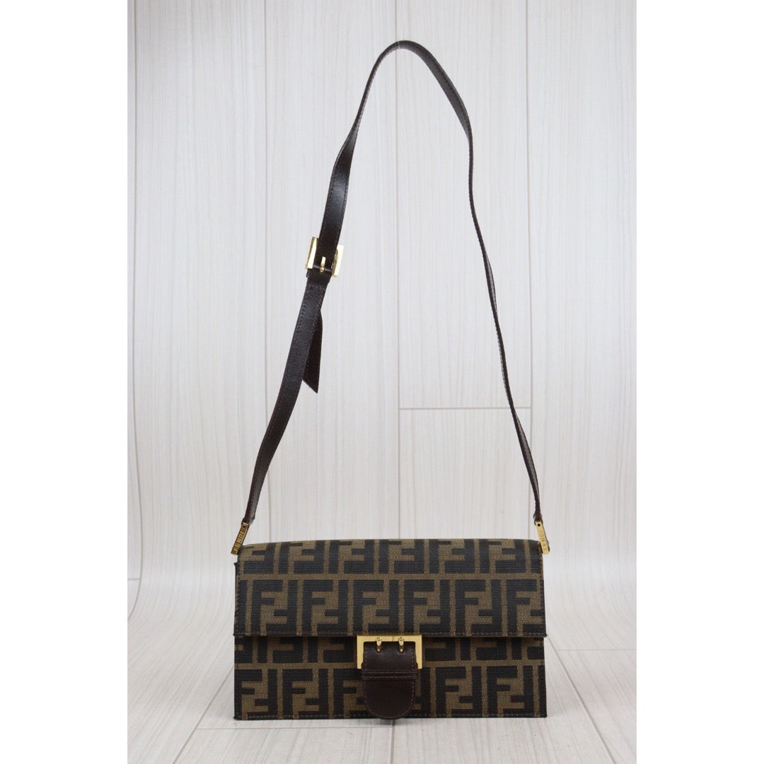 Rank A ｜ FENDI Zucca Shoulder Bag ｜23121606