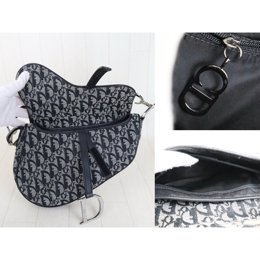 Include Entrupy Certificate of Authenticity｜Very Good ( Rank A)｜Dior Trotter Saddle Shoulder Bag Medium｜S26012704