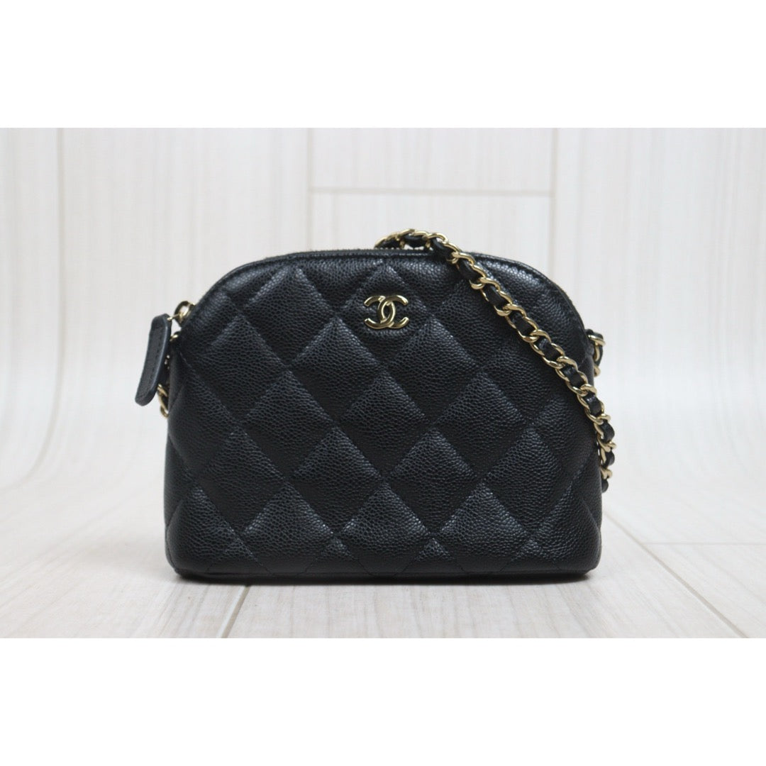 Include Entrupy Certificate of Authenticity｜Very Good（Rank A）｜CHANEL Caviar Skin Vanity Case Chain Bag  IC Chips Model｜S26080621
