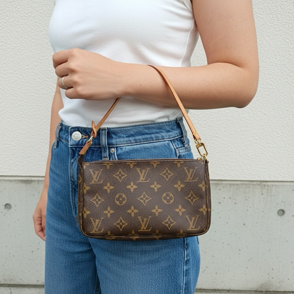 Include Entrupy Certificate of Authenticity｜Good ( Rank AB)｜Louis Vuitton Monogram Pochette Accessoires ｜26040806