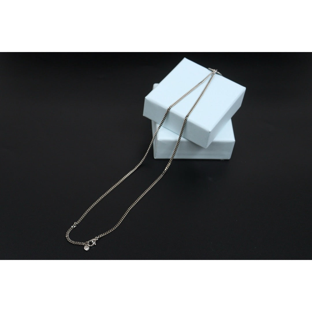 Include Authentic Detective Certificate of Authenticity｜Excellent（Rank SA）｜ CHANEL 09P COCO Mark Pattern Necklace Graphite Gray Made In 2009 Year｜S26031028