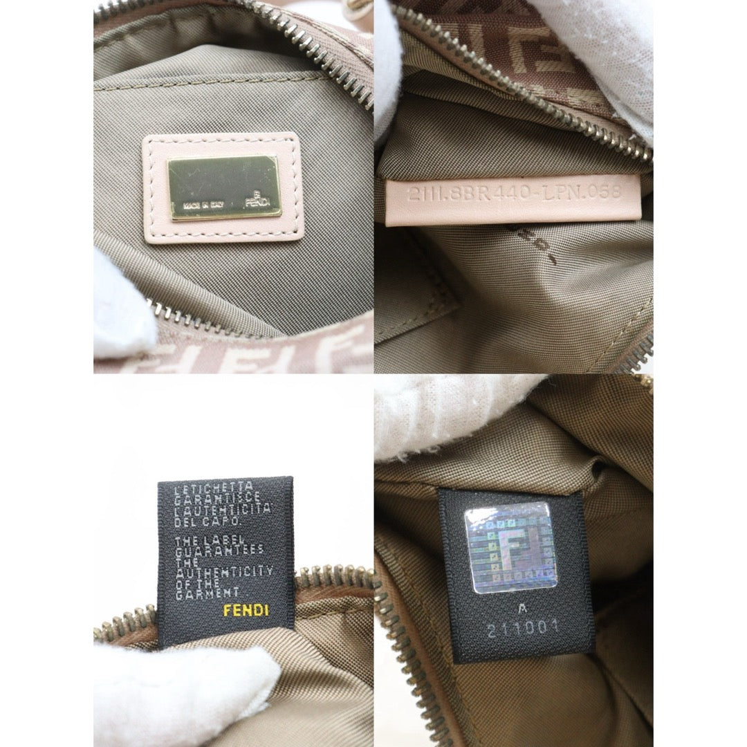 Include Entrupy Certificate of Authenticity｜Very Good ( Rank A)｜ FENDI Zucca Mamma Shoulder Bag Pink｜26040203