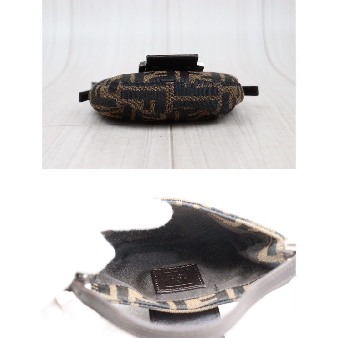 Rank A ｜ FENDI Zucca Mini Croissant Pouch ｜24030127