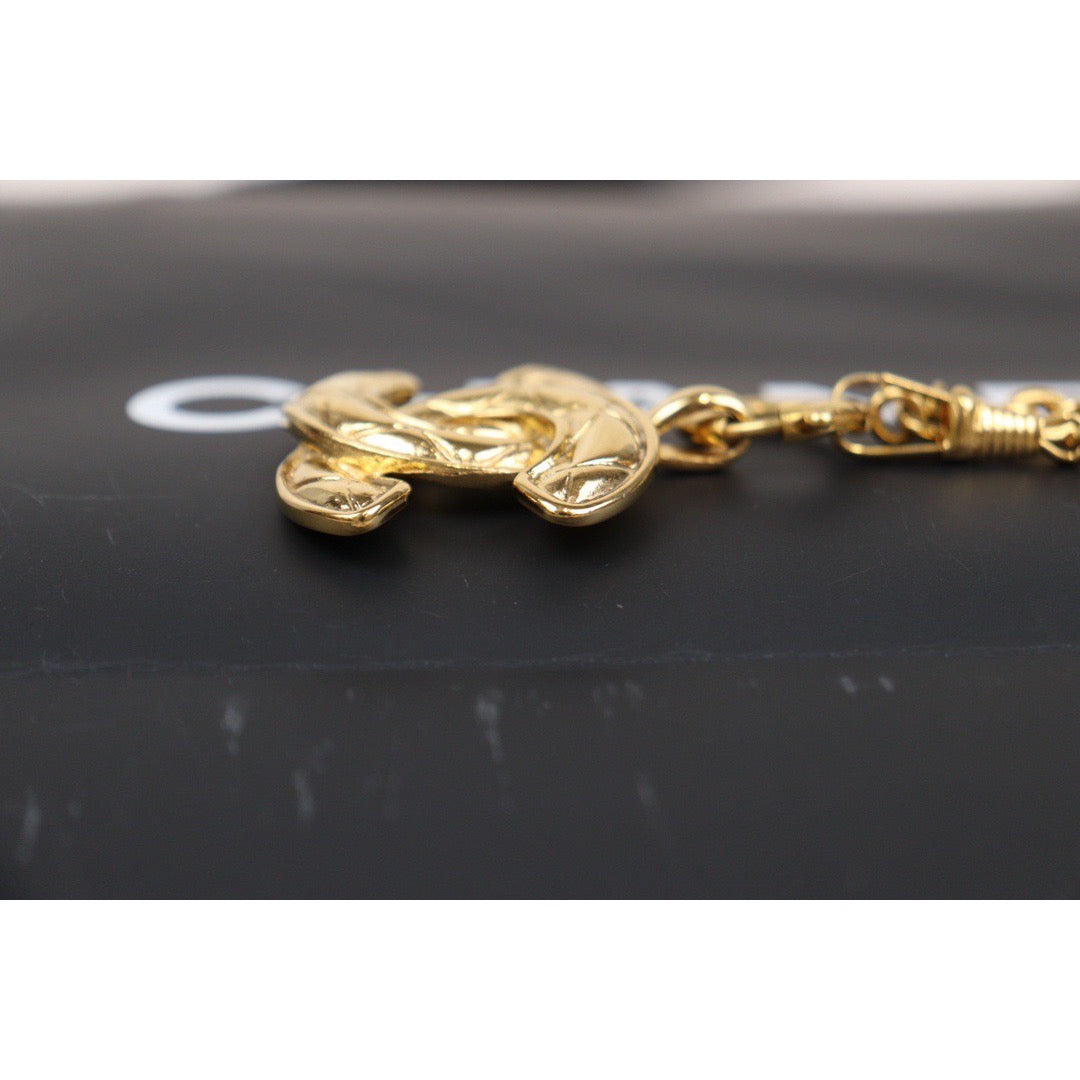 Rank A ｜ CHANEL Coco Mark 24K Gold Plated Necklace｜24021528