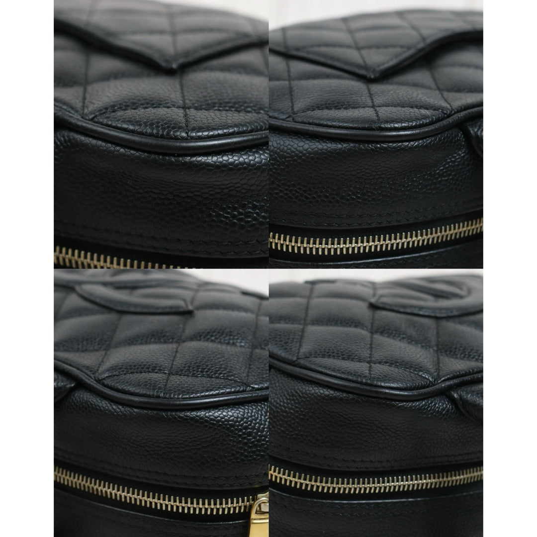 Include Entrupy Certificate of Authenticity｜Good ( Rank AB) ｜CHANEL Caviar Skin Calf Leather Bowling HanBag Made in 2004-2005 Year｜26091002