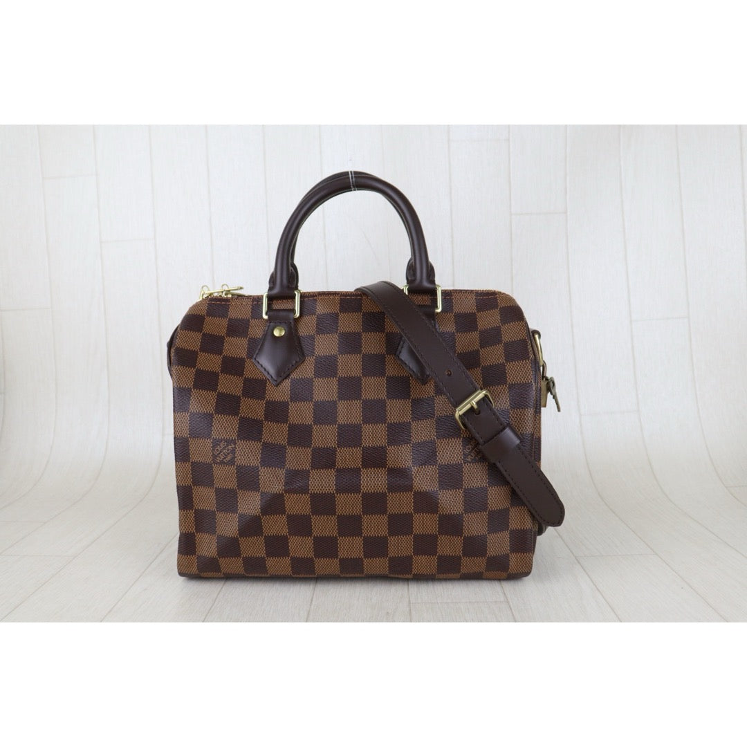 Include Entrupy Certificate of Authenticity｜Very Good ( Rank A) ｜ Louis Vuitton Damier Speedy 25 Hand Bag With Shoulder Strap｜S26072540