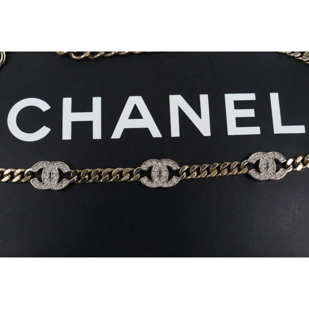 Very Good ( Rank A) ｜CHANEL COCO Mark Rhinestone Chocker Necklace｜V25060515