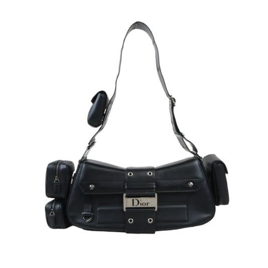 Rank AB｜ Dior Punk Calf Skin Shoulder Bag Black ｜W24080706