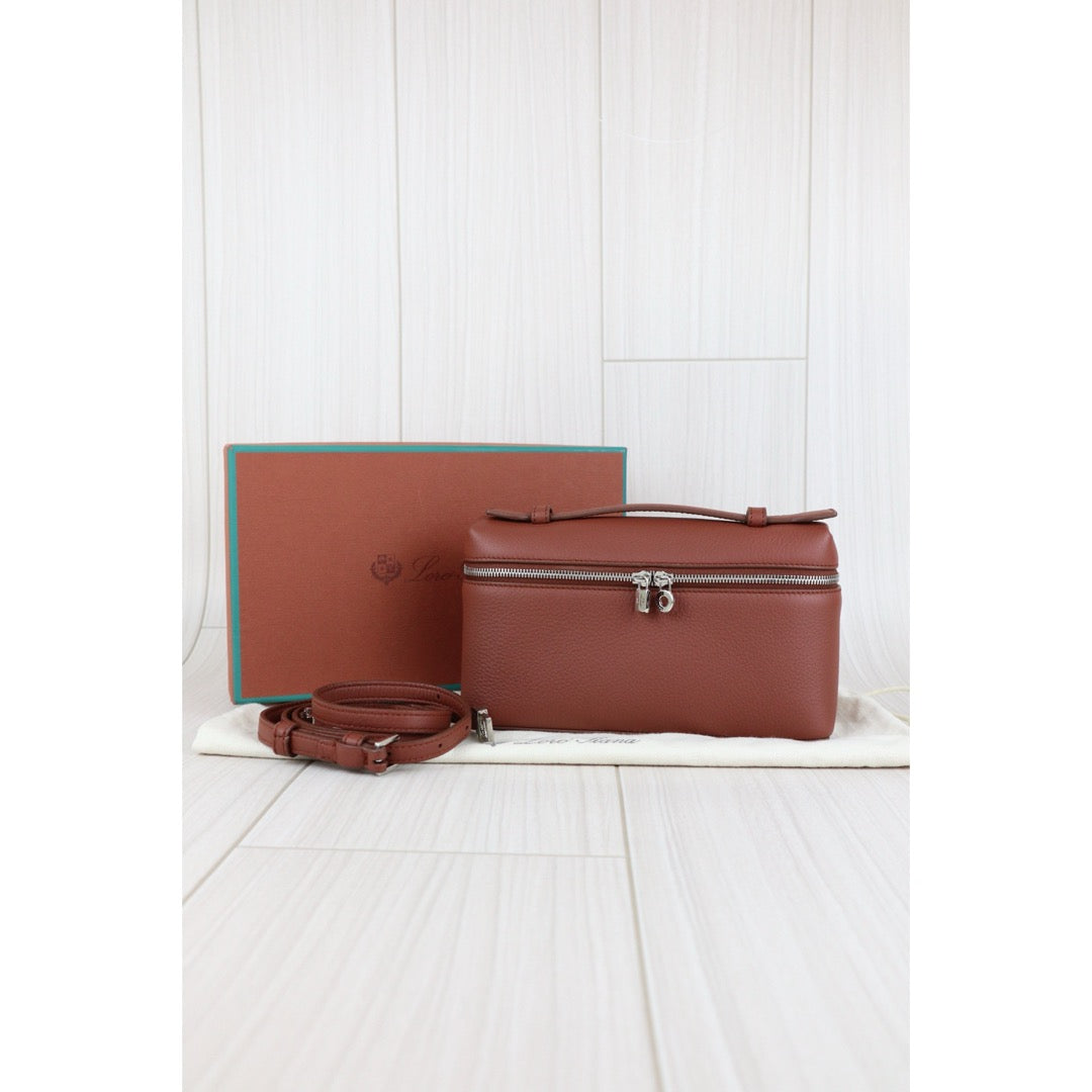 Excellent（Rank SA）｜Loro Piana Extra Pocket 19 Leather Top Handle Bag Shoulder Bag Brick Red ｜W25070804