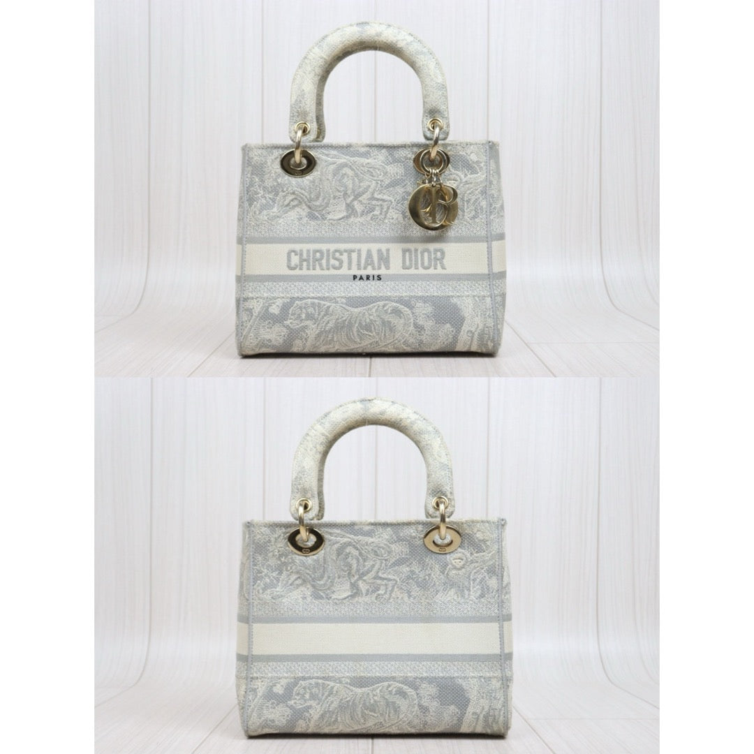 Include Entrupy Certificate of Authenticity｜Good ( Rank AB)｜  Dior Lady D-Lite 2WAY Handbag Shoulder Bag Medium｜W26052202
