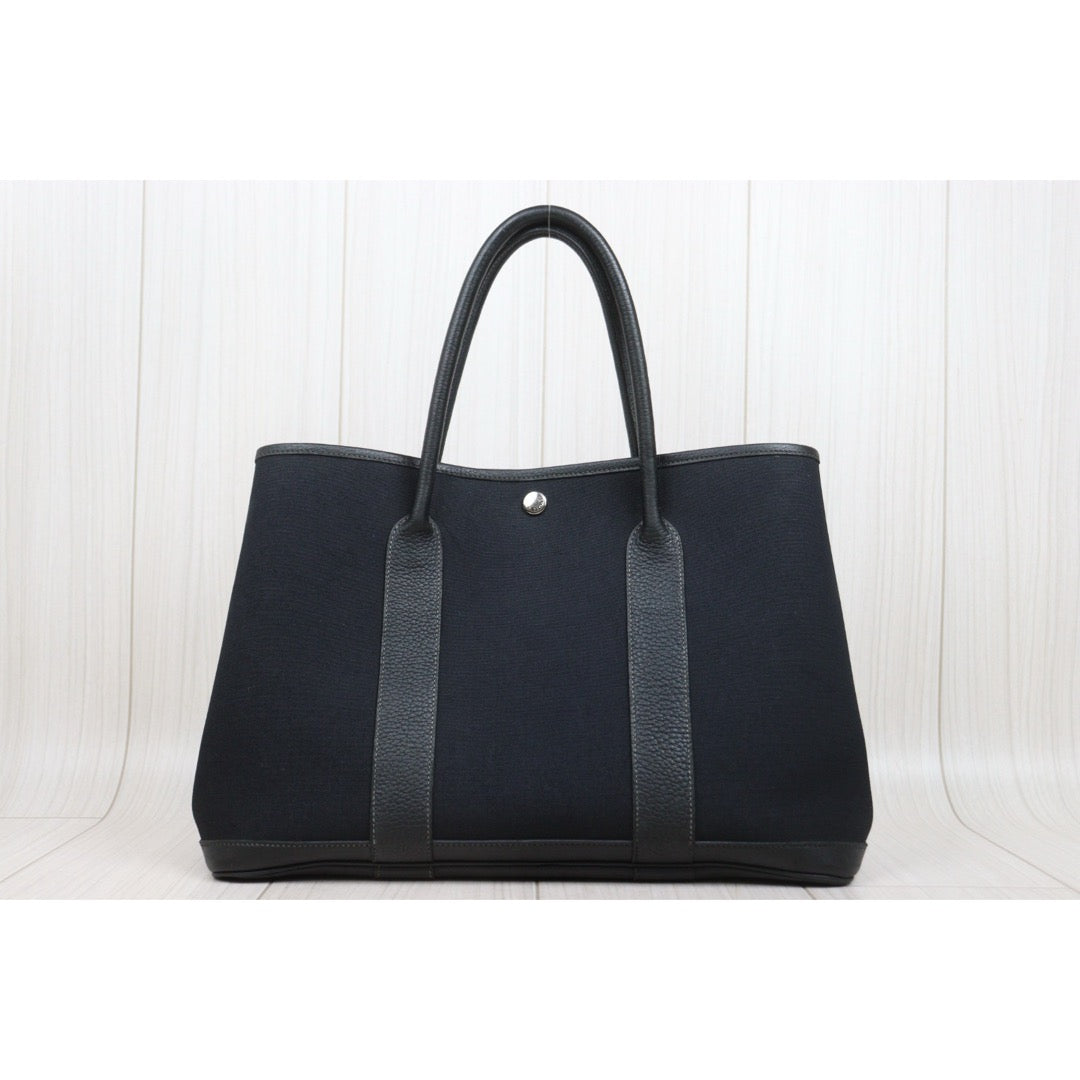 Good ( Rank AB)｜ HERMES Garden Party PM Black Handbag □I Stamp Made In 2005Year｜25111204