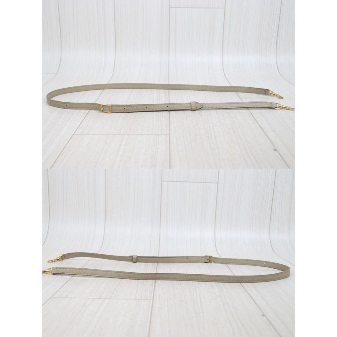 Include Entrupy Certificate of Authenticity｜Very Good ( Rank A)｜CELINE Calf Leather Belt Pico Handbag Shoulder Bag Beige｜S26031514