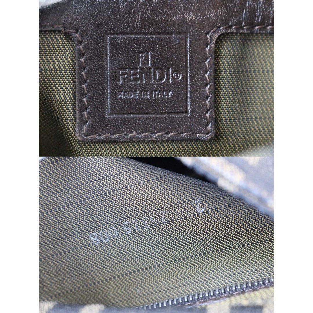 Include Entrupy Certificate of Authenticity｜Good ( Rank AB)｜ FENDI Zucca Mamma Baguette  Shoulder Bag  ｜S26041201
