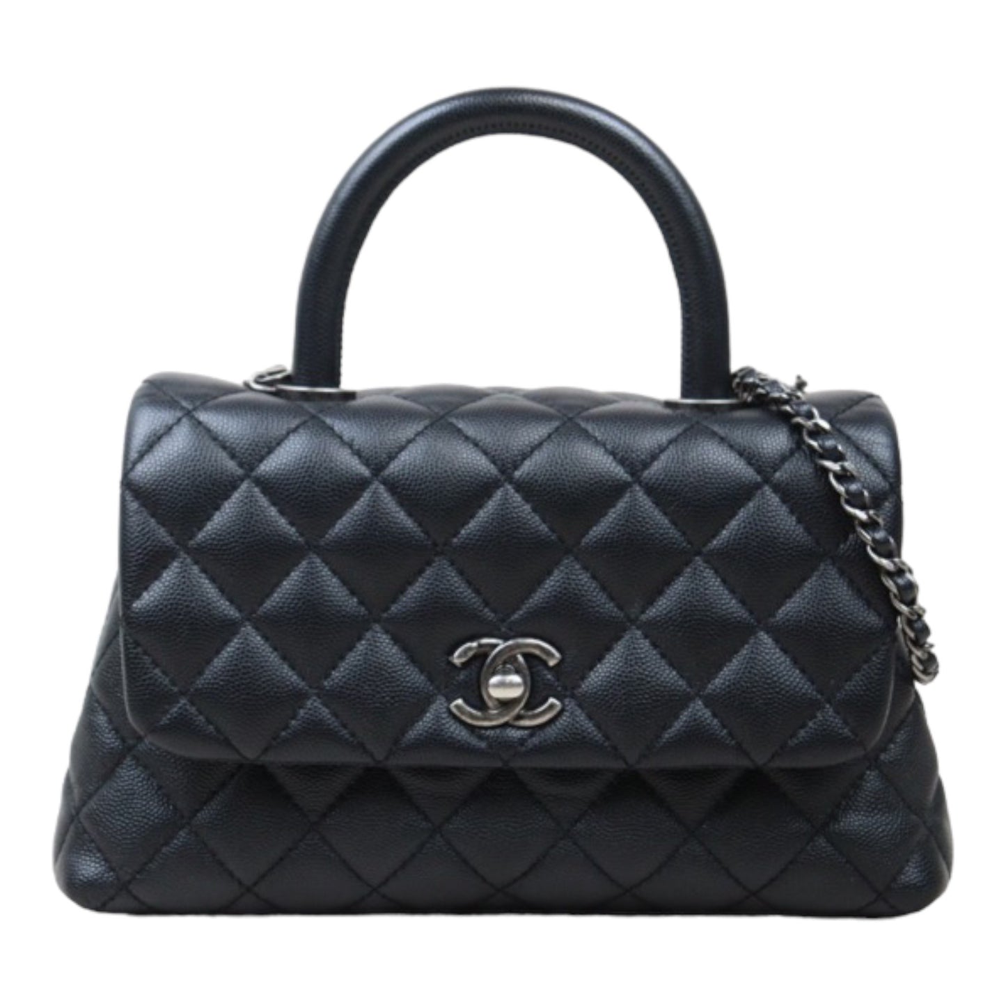 Rank A ｜CHANEL Caviar Skin  Handbag With Shoulder Bag Black  Made In 2017Year｜S24061730