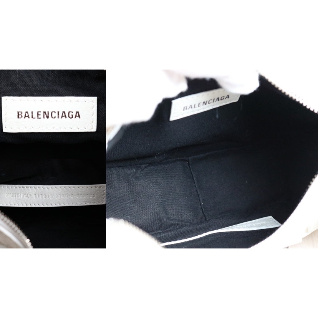 Rank SA｜Balenciaga XS Le Cagole Aged Calfskin Shoulder Bag White｜S24061103