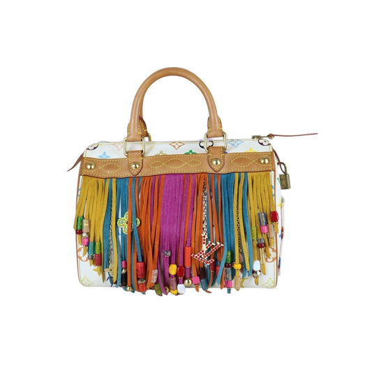 Good ( Rank AB)｜ LV Takashi Murakam Multi Monogram  Speedy25 Handbag 2006 Fringe Limited Edition ｜S26020402