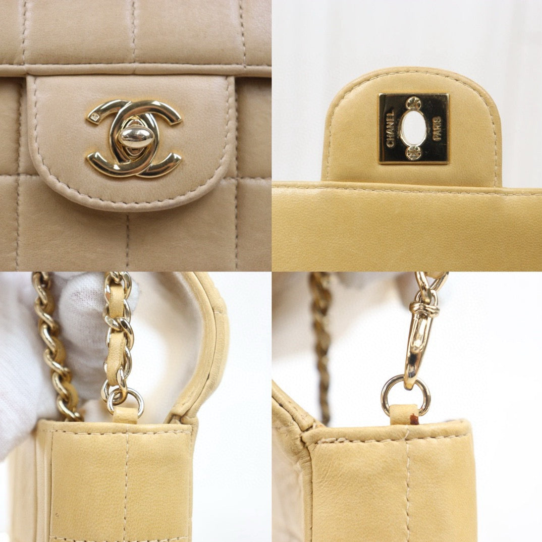 Good ( Rank AB)｜ CHANEL  Lambskin Shoulder Bag Beige Made In 2002～2003 Year｜24101906