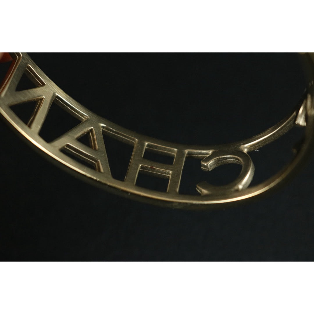 Very Good ( Rank A) ｜ CHANEL B15S Light Gold Letter Hollow Design Bracelet Made In 2015Year ｜S25121111