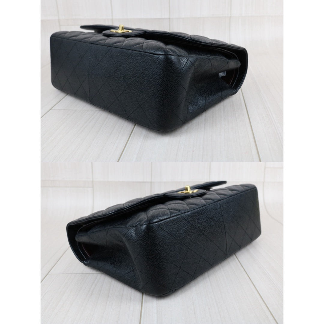 Include Entrupy Certificate of Authenticity｜Very Good ( Rank A)｜ CHANEL Matrasse Chain Caviar Skin Jumbo Black  Made In 2011Year｜S26060104