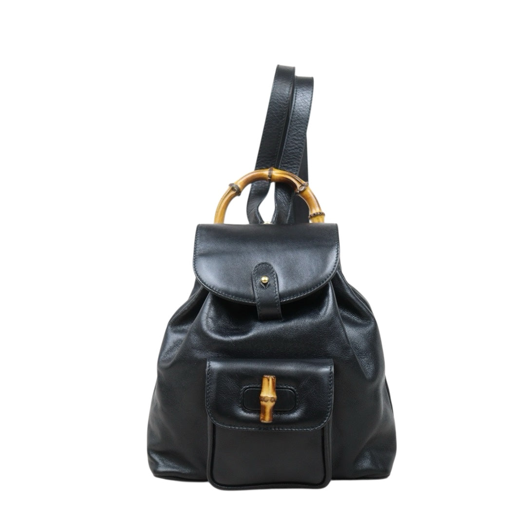 Very Good ( Rank A)｜GUCCI Bamboo Leather Mini Backpack Back｜25052906