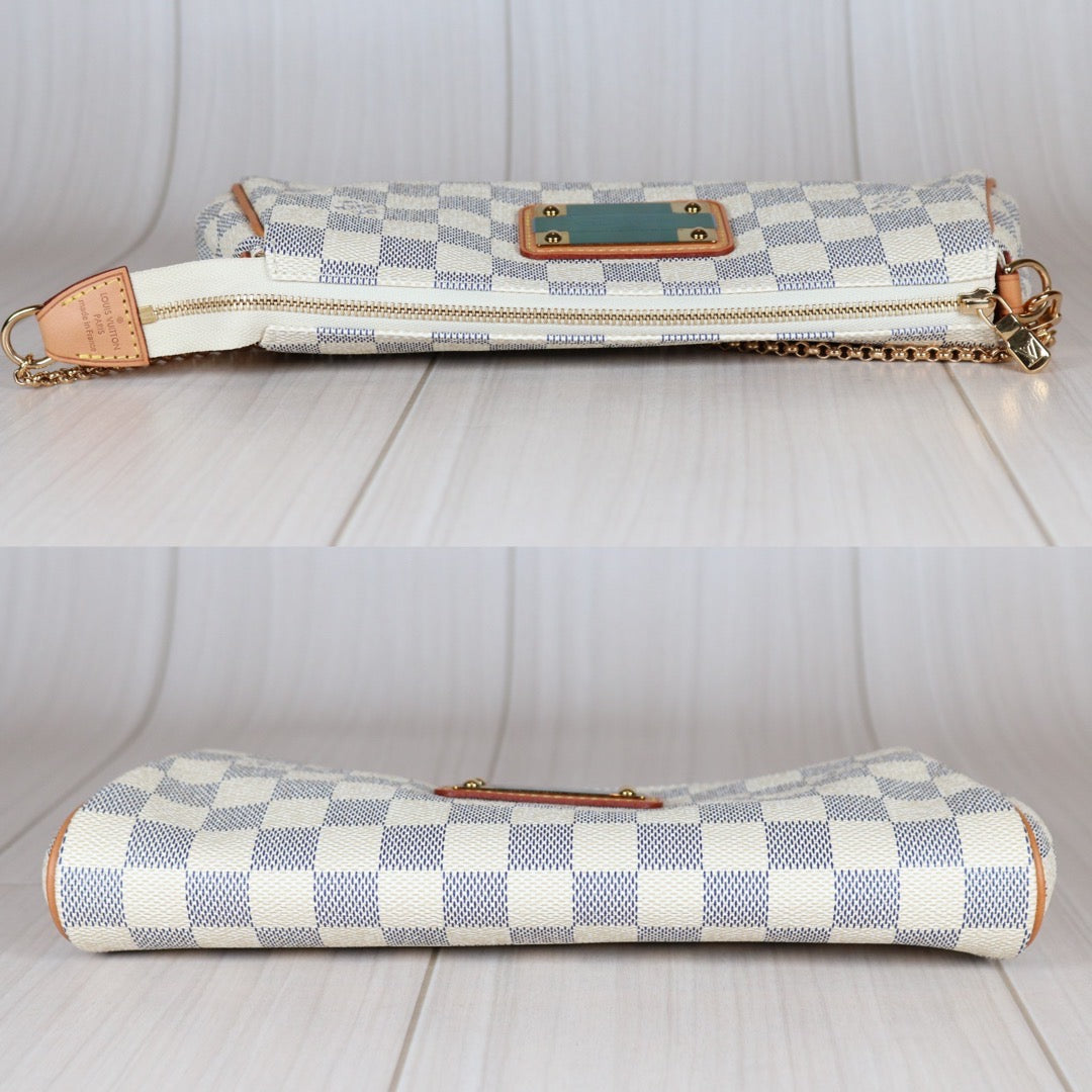 Rank A ｜LV Damier Azur Eva Shoulder Bag ｜S24052703