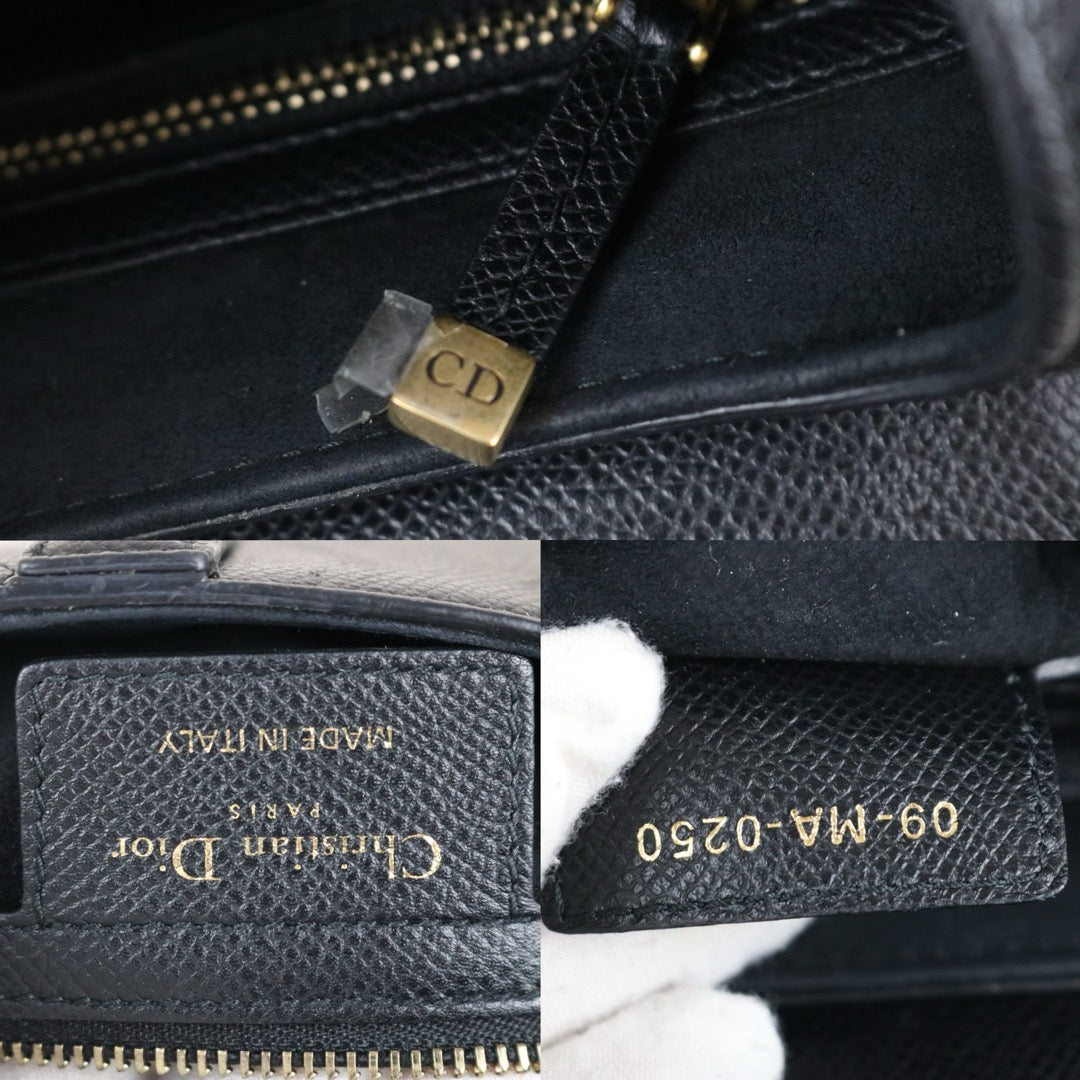 Very Good ( Rank A)｜Dior Trotter Saddle Shoulder Bag Medium Black Current Model｜S25090403