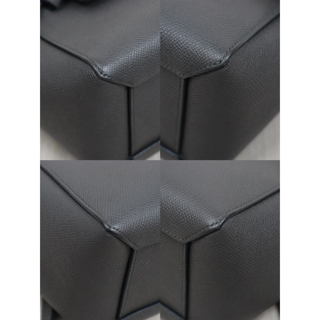 Good ( Rank AB)｜CELINE Calf Leather  Belt Nano Handbag Shoulder Bag Etoupe Grey｜S26030904