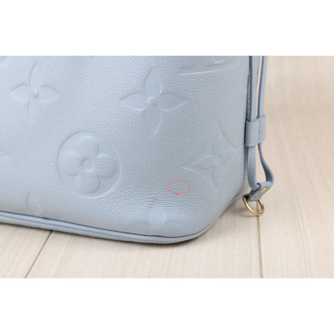 Include Entrupy Certificate of Authenticity｜Very Good ( Rank A)｜ Louis Vuitton Monogram Empreinte Calf Leather Blue Hour Neverfull MM With Pouch  IC Chips Model｜S26053008